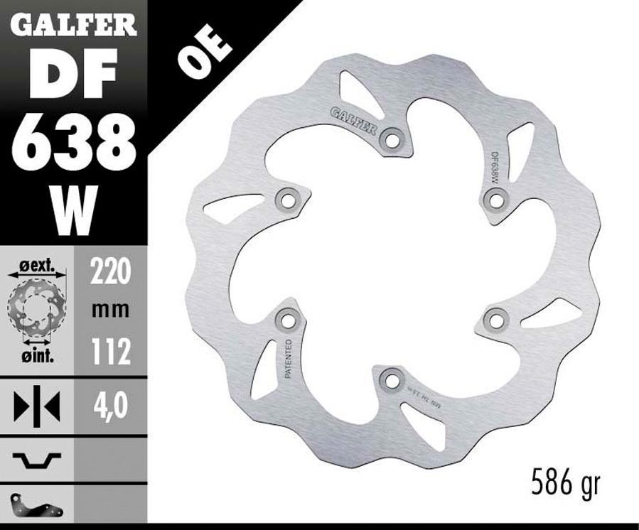 DISCO FRENO GALFER 638W