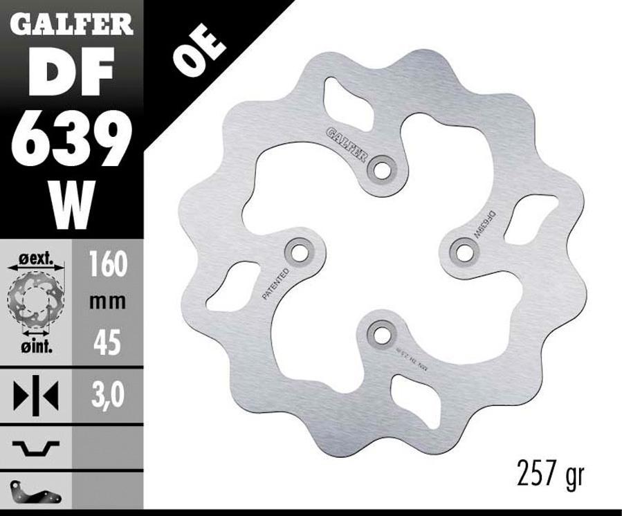 DISCO FRENO GALFER 639W