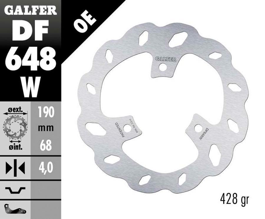 DISCO FRENO GALFER 648W