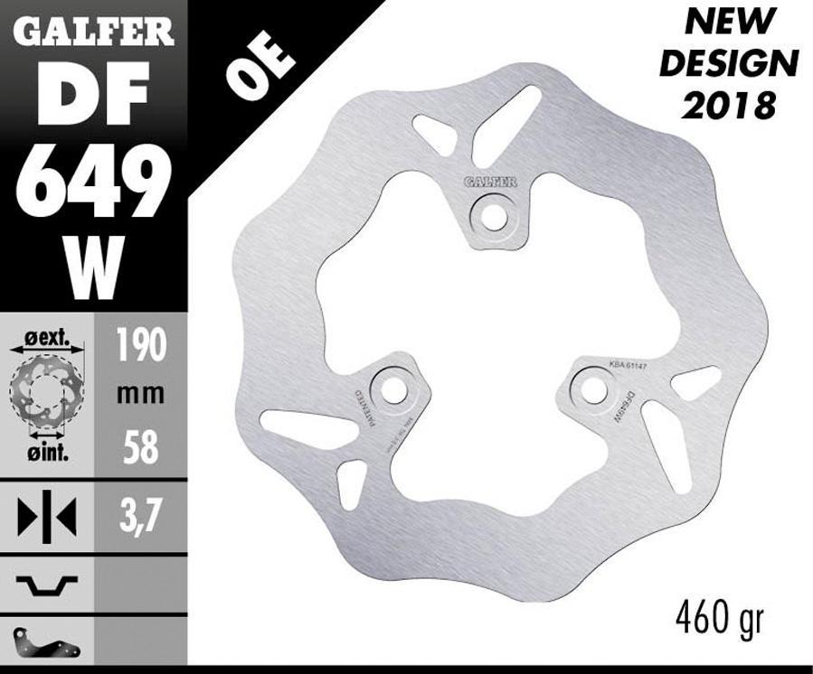 DISCO FRENO GALFER 649W