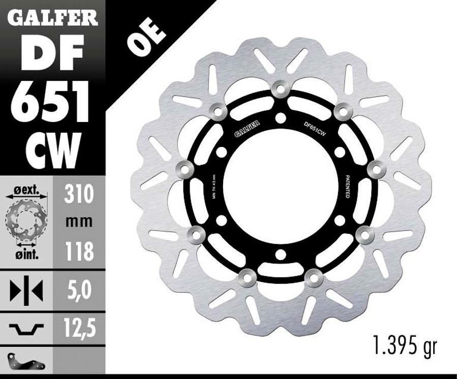 DISCO FRENO GALFER 651CW