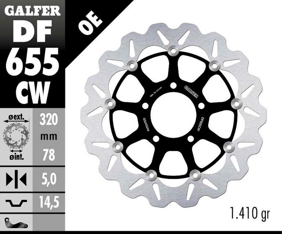 DISCO FRENO GALFER 655CW