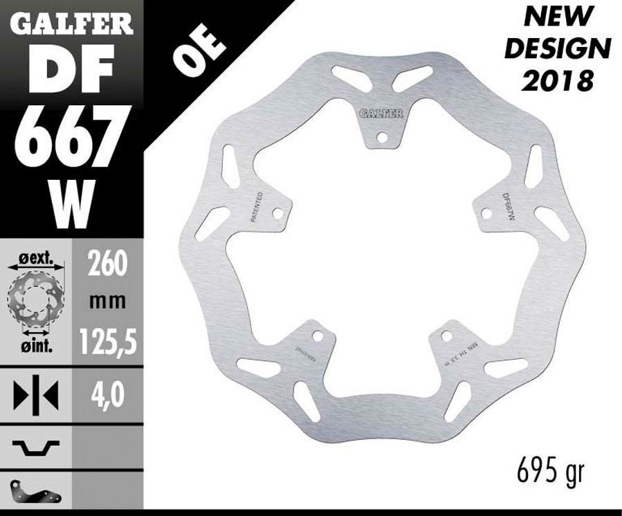 DISCO FRENO GALFER 667W