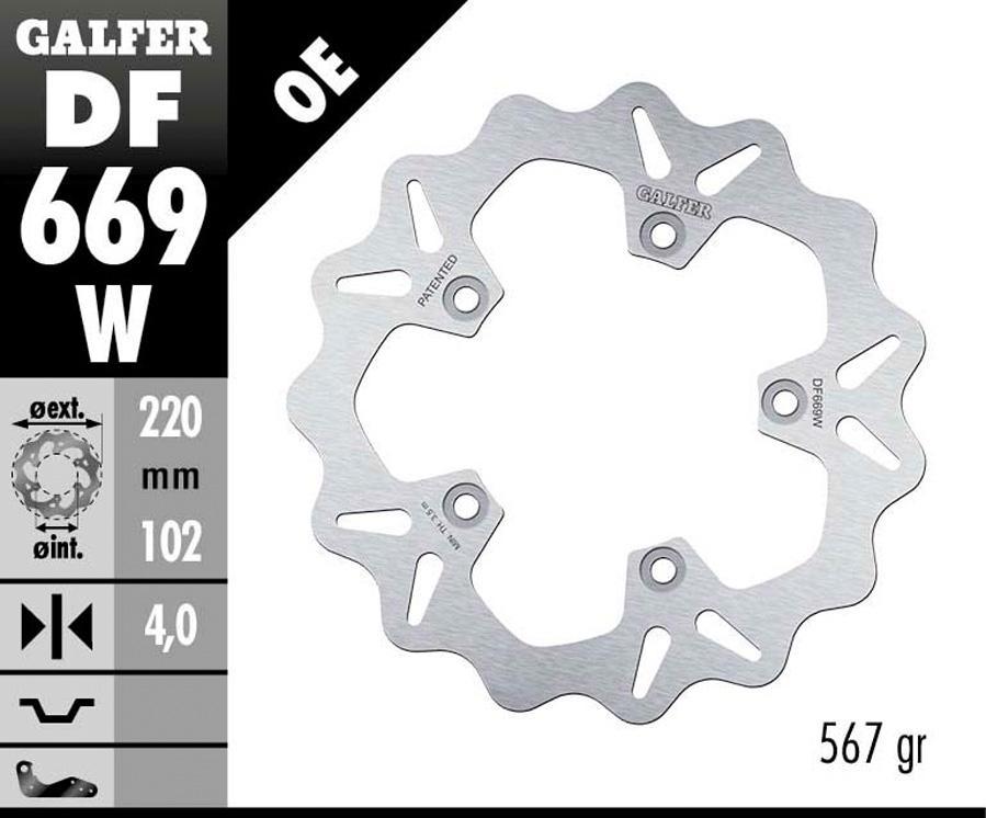 DISCO FRENO GALFER 669W
