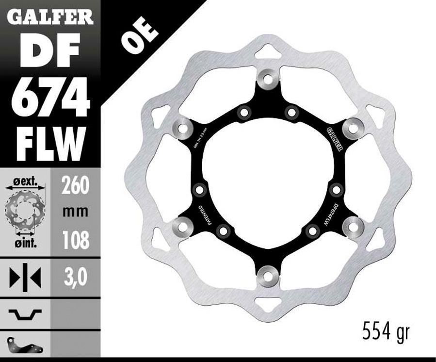 DISCO FRENO GALFER 674FLW