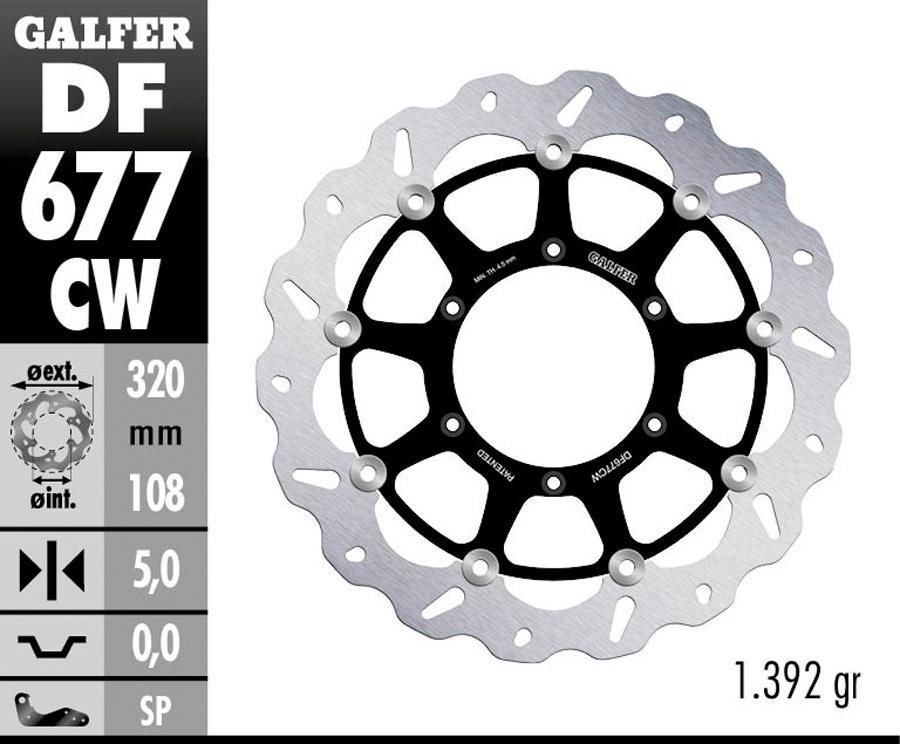 DISCO FRENO GALFER 677CW