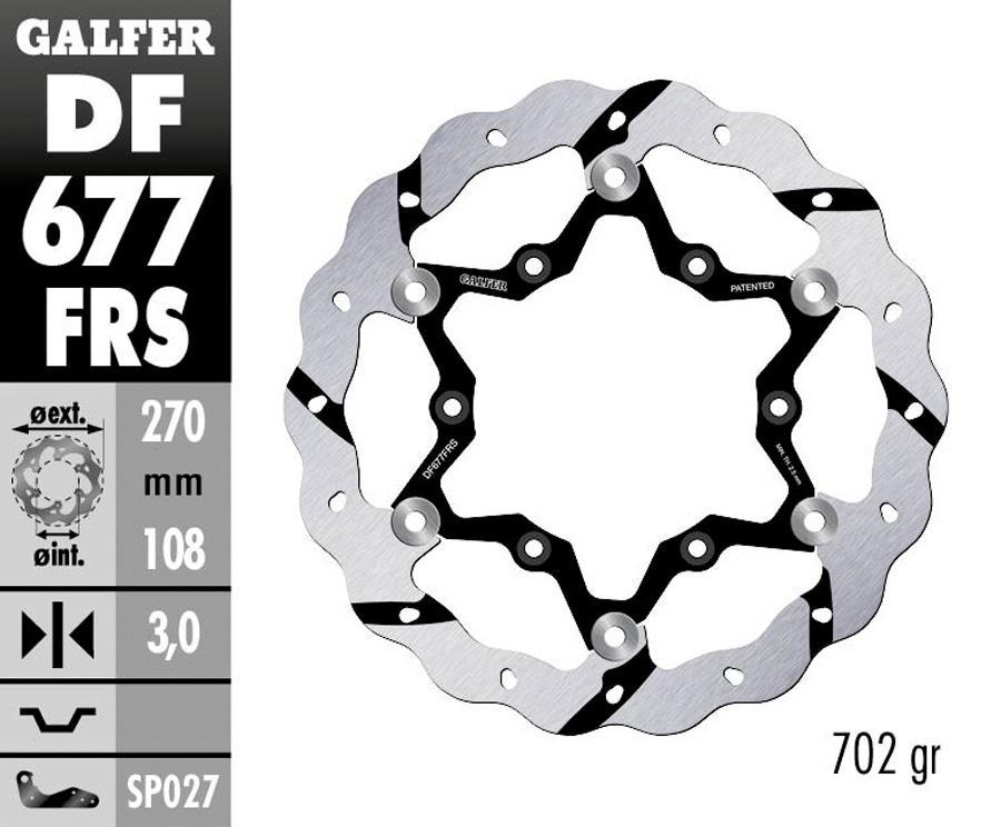 DISCO FRENO GALFER 677FRS