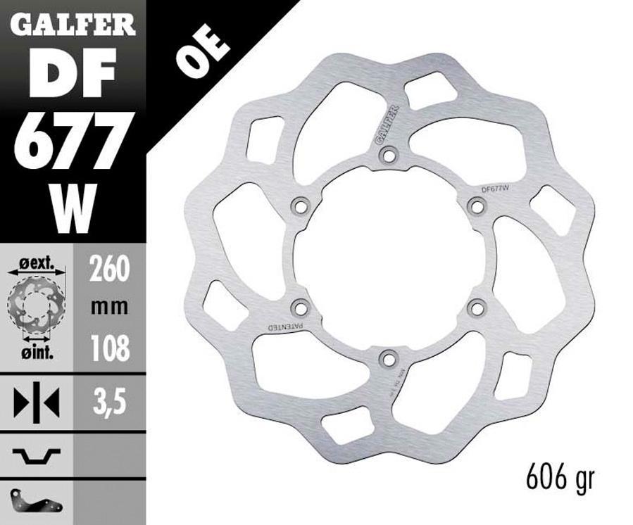 DISCO FRENO GALFER 677W