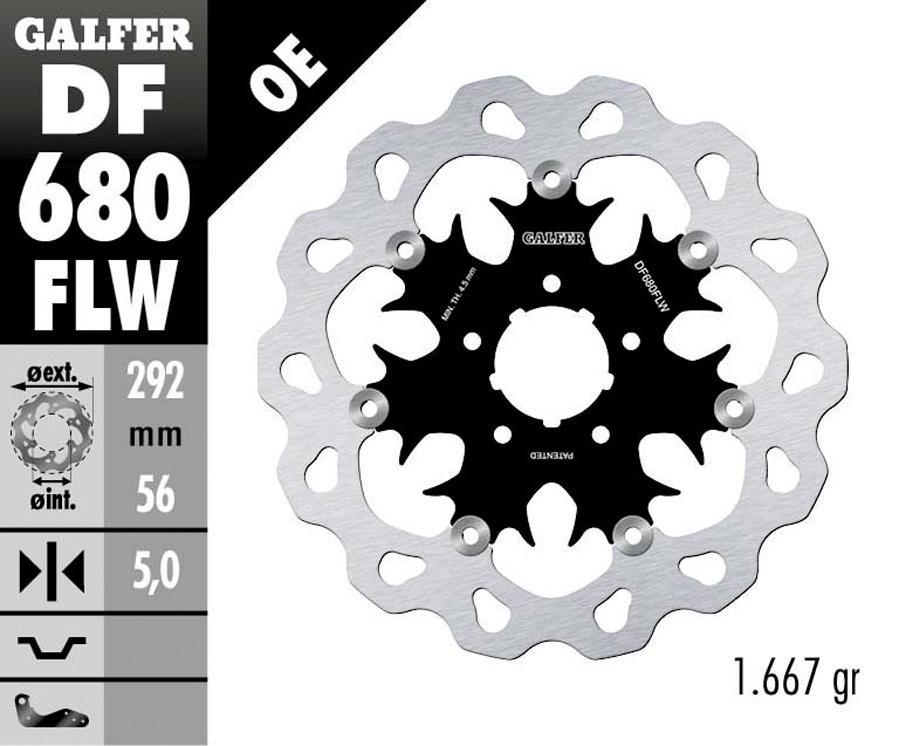 DISCO FRENO GALFER 680FLW