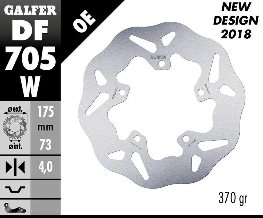 DISCO FRENO GALFER 705W