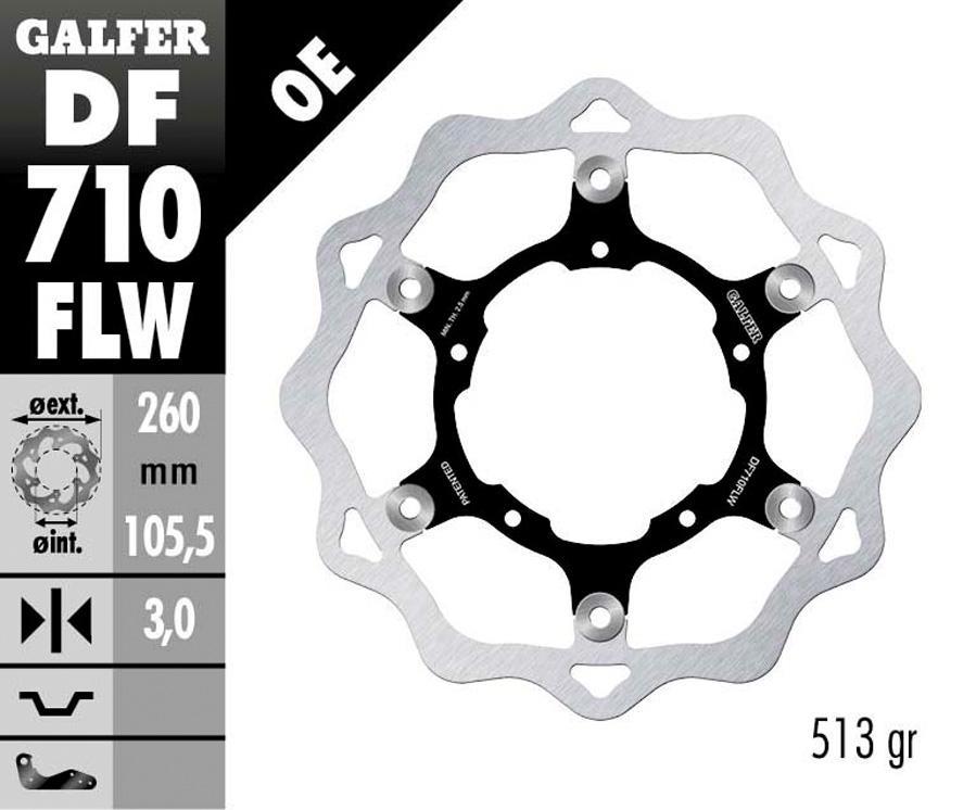 DISCO FRENO GALFER 710FLW