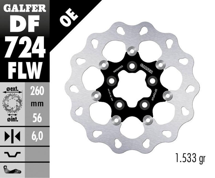 DISCO FRENO GALFER 724FLW