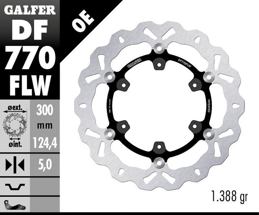 DISCO FRENO GALFER 770FLW