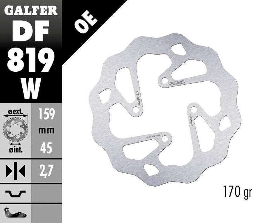 DISCO FRENO GALFER 819W