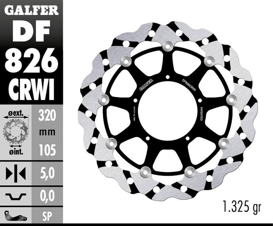 DISCO FRENO GALFER 826CRWI