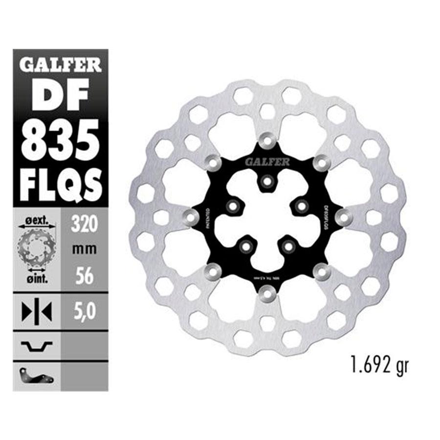 DISCO FRENO GAFER CUBIQ FLOATING (C. STEEL) OVERSIZE 320x5mm HARLEY DAVIDSON