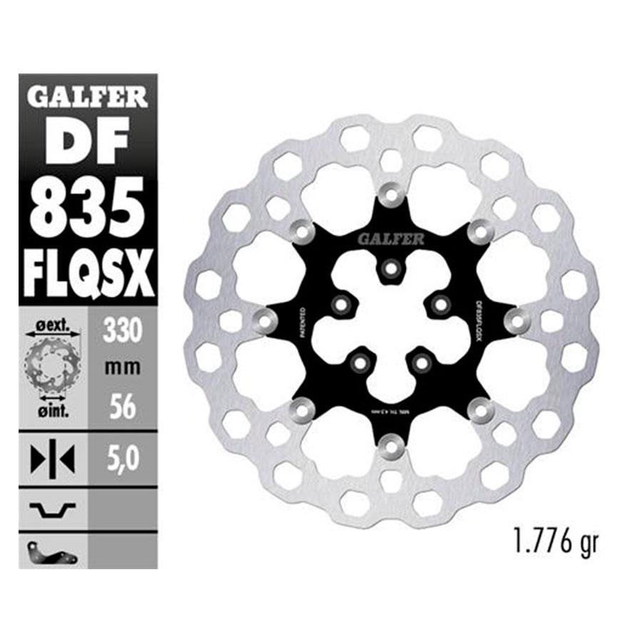 DISCO FRENO GAFER CUBIQ FLOATING (C. STEEL) SUPER OSIZE 330x5mm HARLEY DAVIDSON