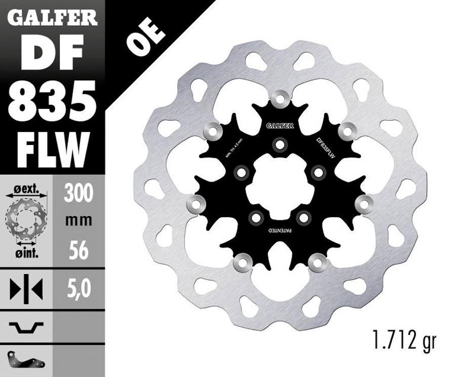 DISCO FRENO GALFER 835FLW
