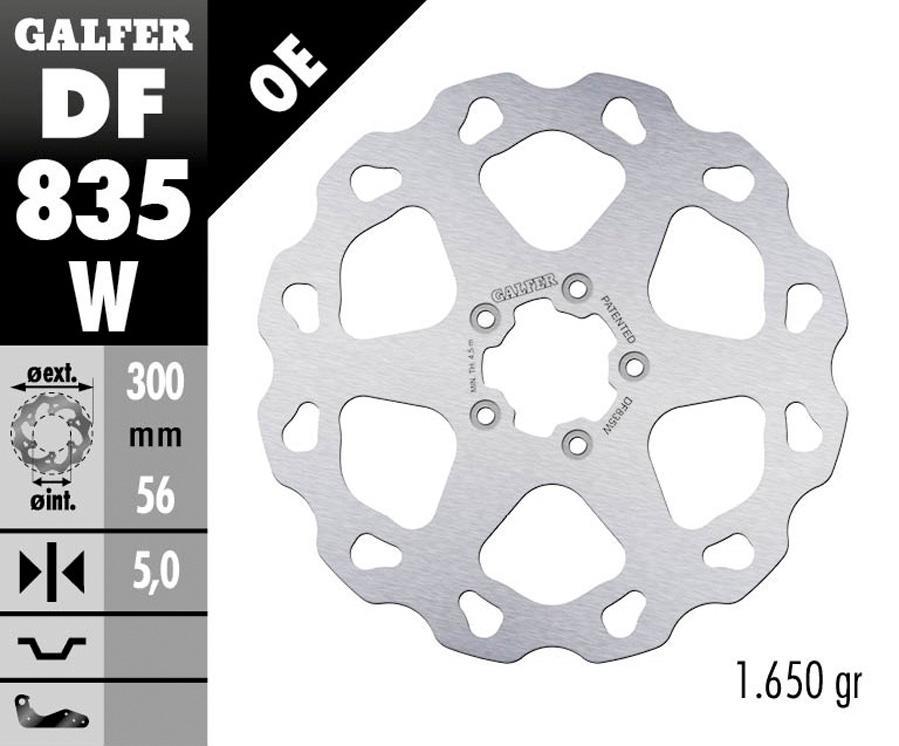 DISCO FRENO GALFER 835W