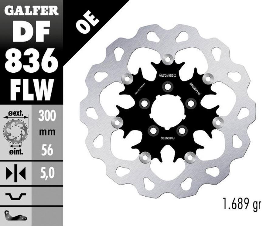 DISCO FRENO GALFER 836FLW