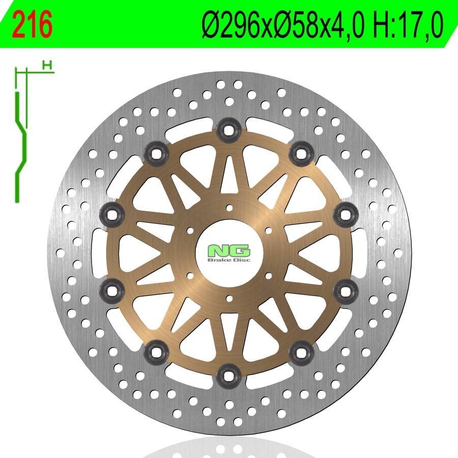 DISCO FRENO NG 216  296 X  58 X 4