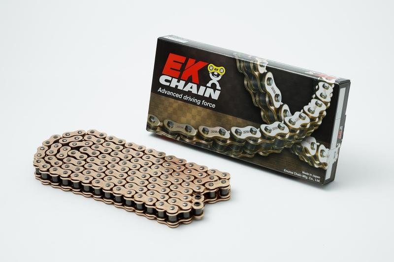 CADENA EK 530SRX2 QX-RING 530 CARRETERA RENFORC E 116 DORADO / DORADO REMACHE