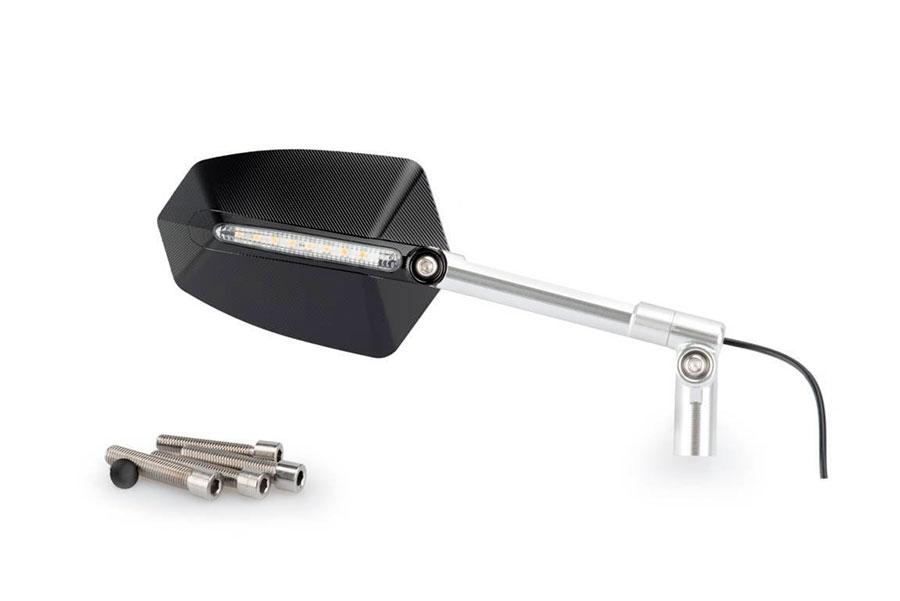 ESPEJO RETROVISOR PUIG GTI HOMOLOGADO L/DCHO C/ALU-NEGRO     015DN