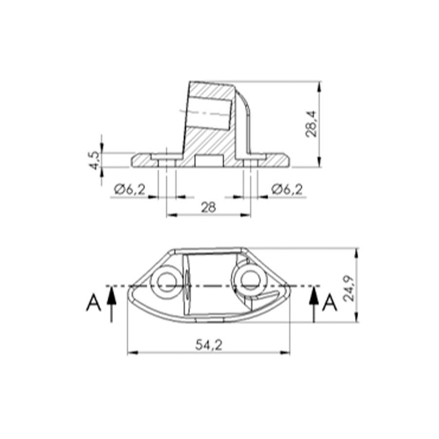 ACOPLADOR LADO IZQUERDO PARA CARENADO YZF-R6 08'-
