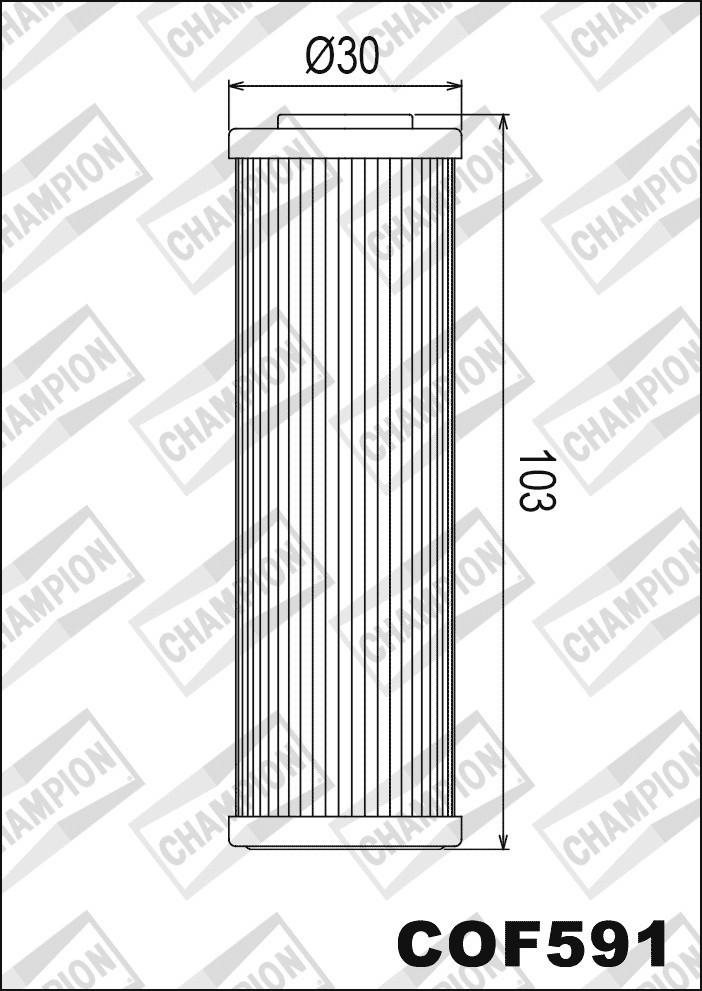 FILTRO ACEITE CHAMPION 591 HF691