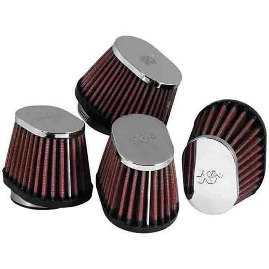 FILTRO POTENCIA K&N OVALES CROMADOS D.51 MM FRC1824