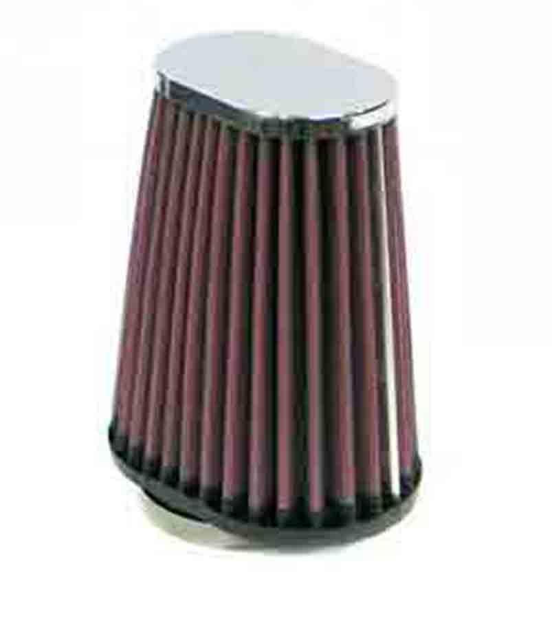 FILTRO POTENCIA K&N OVALADO D. 51MM. UNIVERSAL, TAPA CROMADA FRC2770