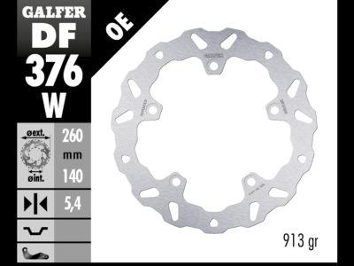DISCO GALFER WAVE FIJO 260x5.4mm DF376W