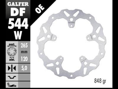 DISCO GALFER WAVE FIJO 265X5MM DF544W