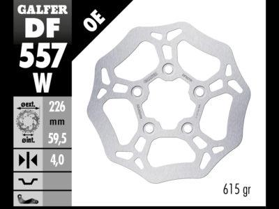 DISCO GALFER WAVE FIJO 226x4mm DF557W