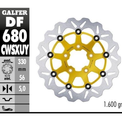 DISCO GALFER WAVE FLOTANTE GOLD 330X5MM DF680CWSXUY