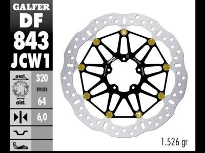 DISCO GALFER WAVE FLOTANTE 320X6MM (FRONT) DF843JCW1G03
