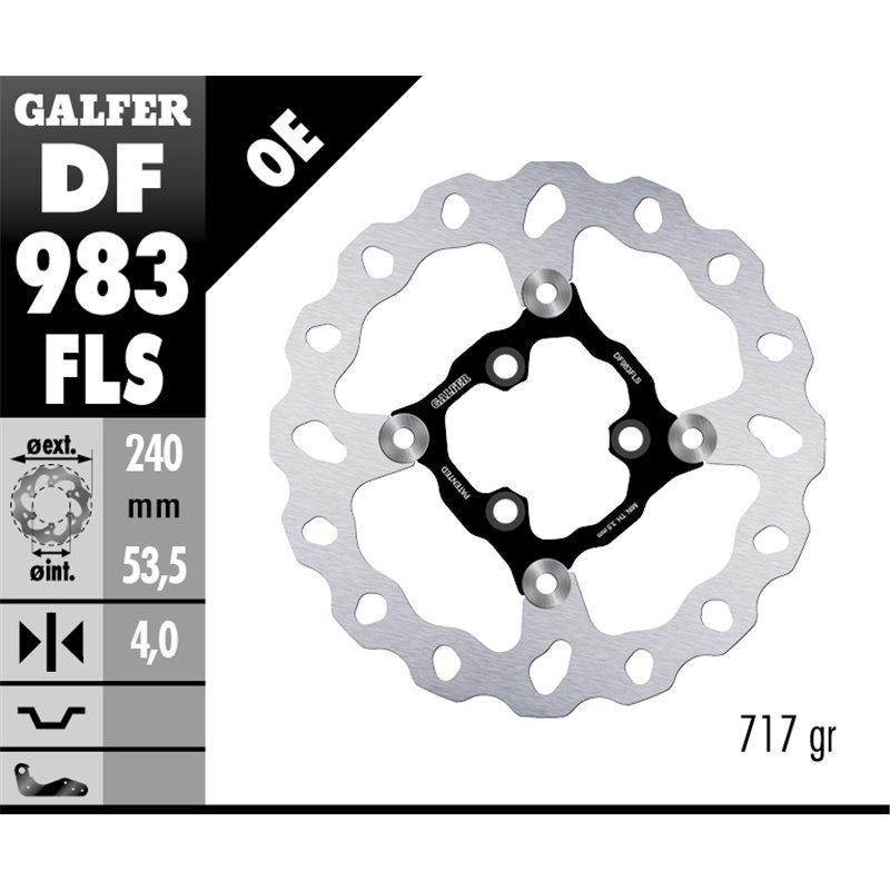 DISCO GALFER WAVE FLOTANTE PIT BIKE 240x4mm  DF983FLS