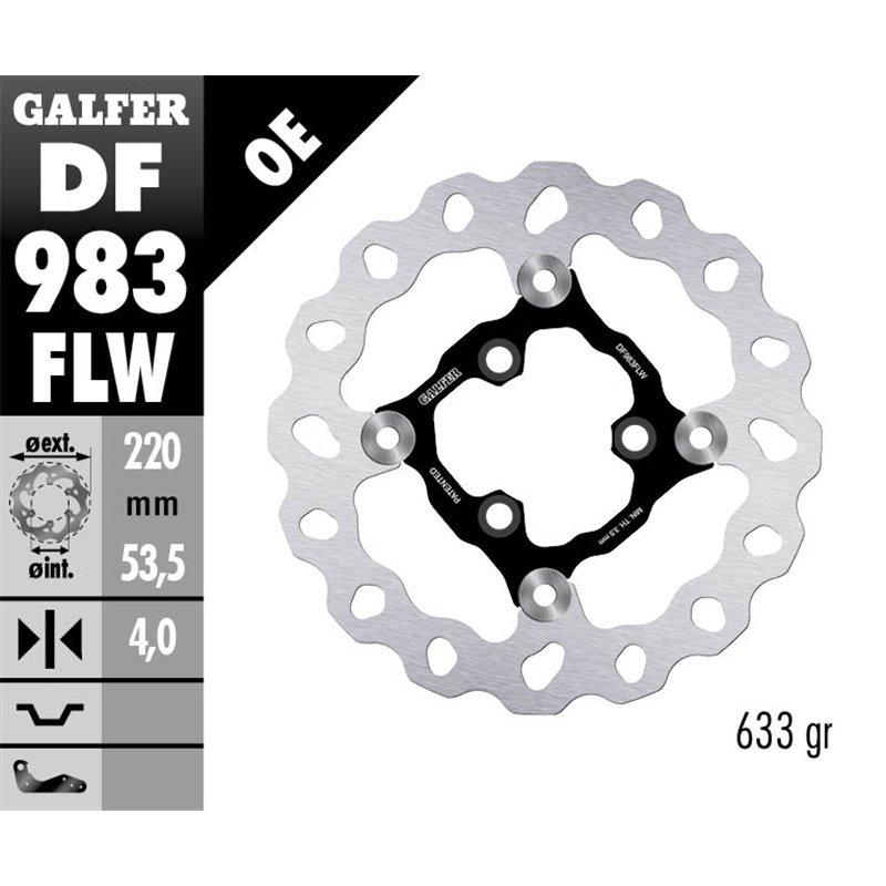 DISCO GALFER WAVE FLOTANTE PIT BIKE 220x4mm DF983FLW