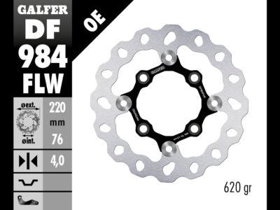 DISCO GALFER WAVE FLOTANTE PIT BIKE 220x4mm  DF984FLW