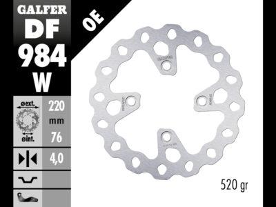 DISCO GALFER WAVE FIJO 220x4mm PIT BIKE DF984W