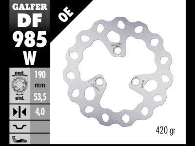 DISCO GALFER WAVE FIJO 190x4mm PIT BIKE  DF985W
