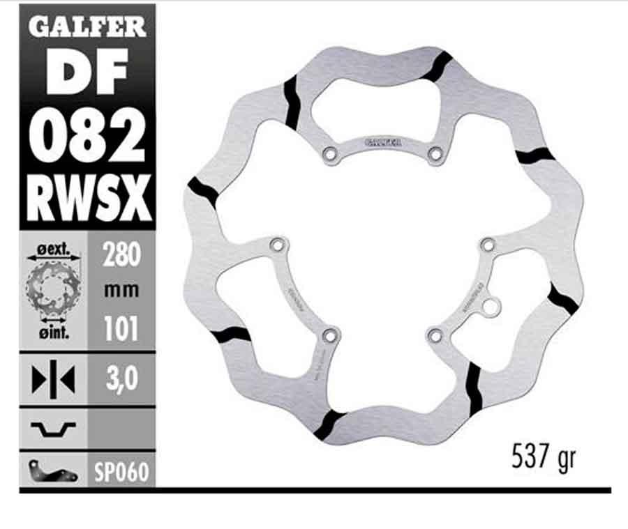 DISC WAVE FIXED GROOVED OVERSIZE 280x3mm