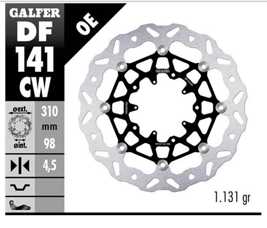 DISC WAVE FLOATING COMPLETE (C. ALU.) 310x4.5mm