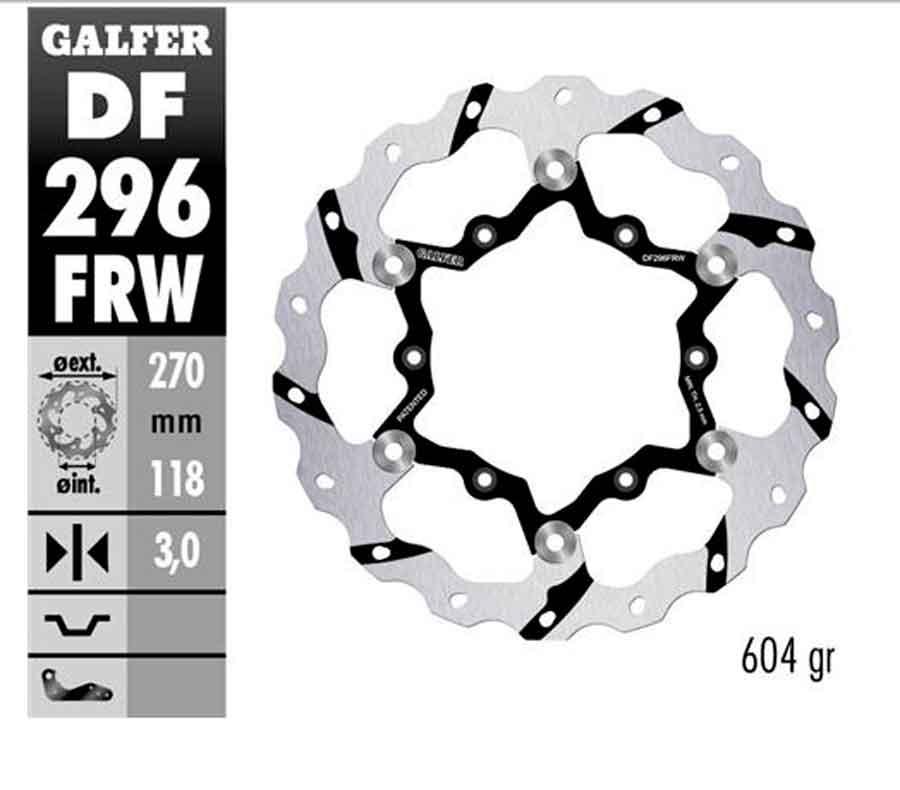 DISC WAVE FLOATING GROOVED (C. STEEL) 270x3mm