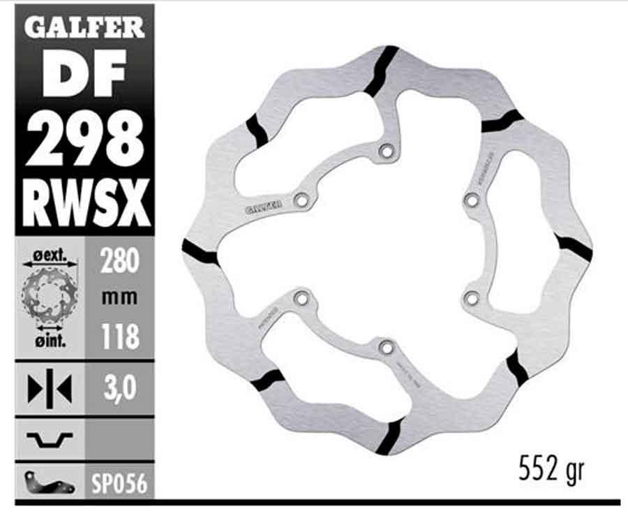 DISC WAVE FIXED GROOVED OVERSIZE 280x3mm