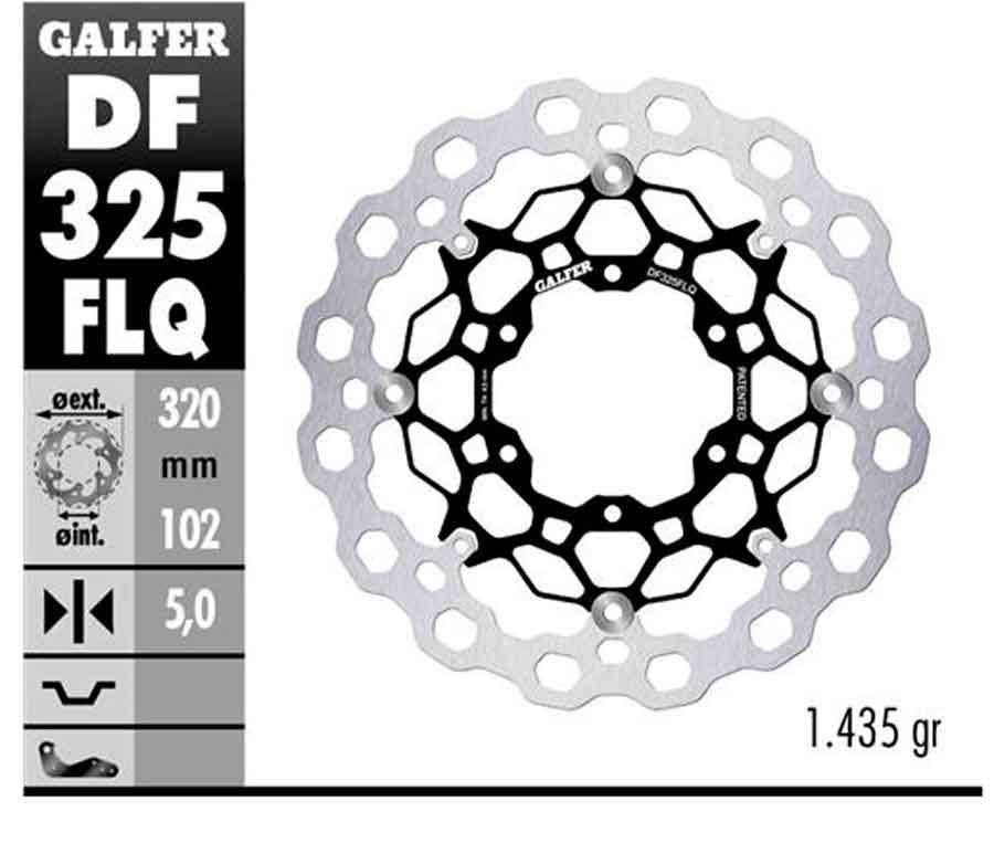 DISC CUBIQ FLOATING (C. STEEL) 320x5mm