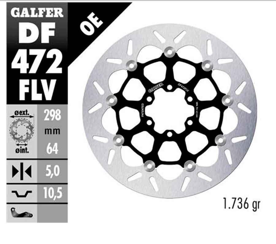 ROUND DISC FLOATING (C. STEEL) 298x5mm