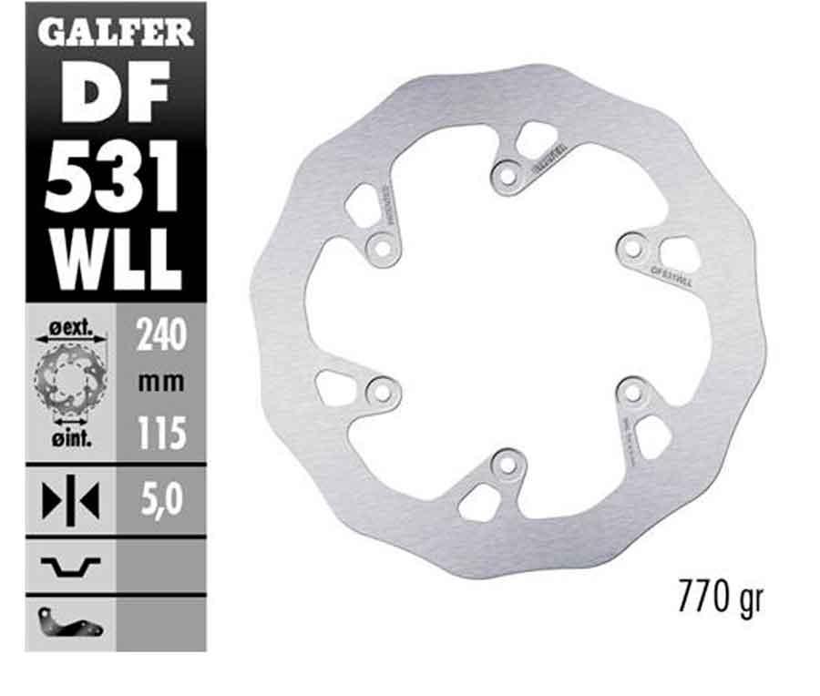 DISC WAVE FIXED SOLID 240X5MM