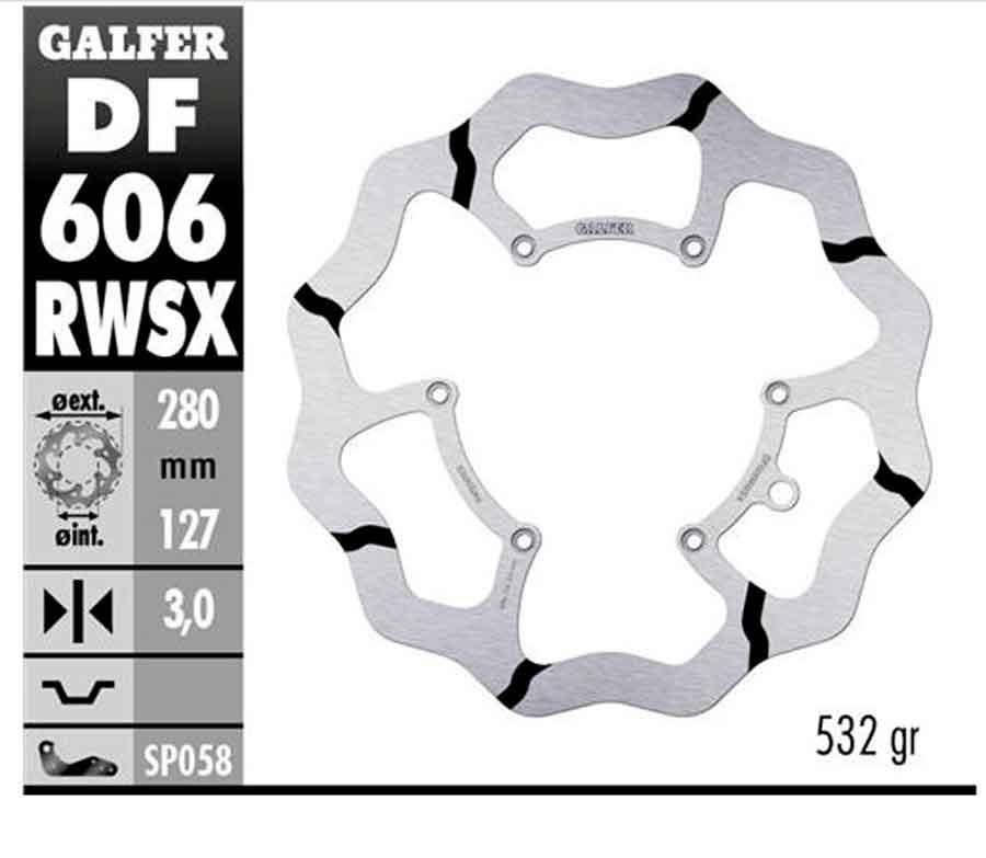 DISC WAVE FIXED GROOVED OVERSIZE 280x3mm