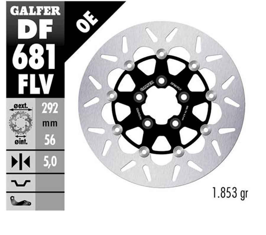 ROUND DISC FLOATING (C. STEEL) 292x5mm
